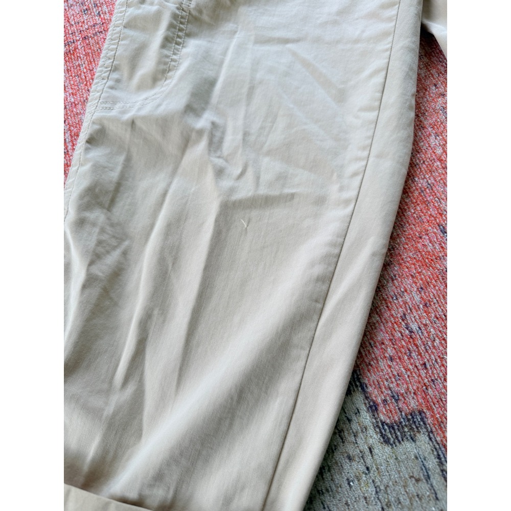 Chico's Capri Pants Women's Sz 2/12 White Tan Cargo Cropped lot 2 Casual Utility - Picture 11 of 11